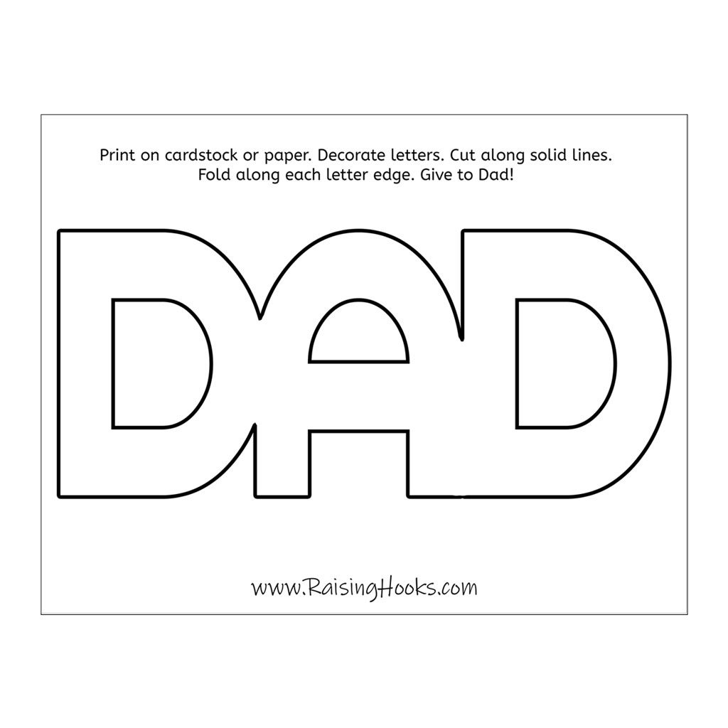 Dad Card For Father S Day Or Birthday Raising Hooks