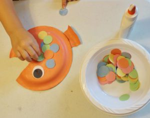 Paper Plate Fish Craft - Raising Hooks