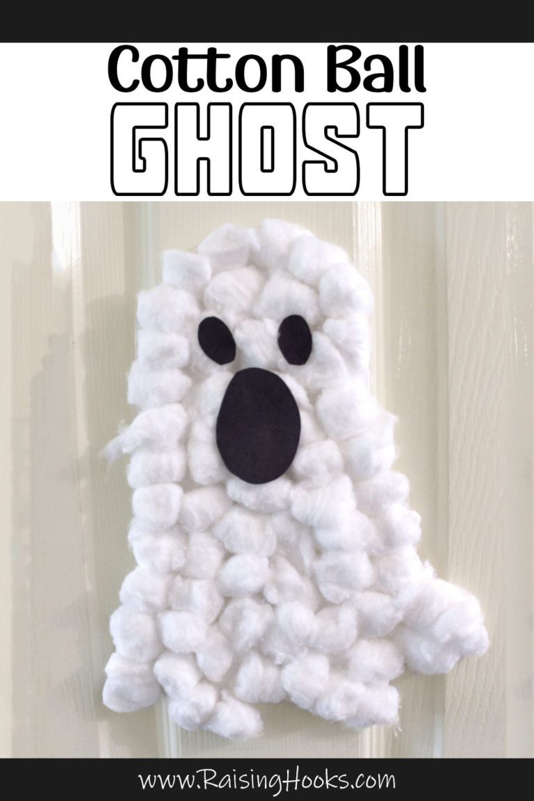 Cotton Ball Ghost - Raising Hooks