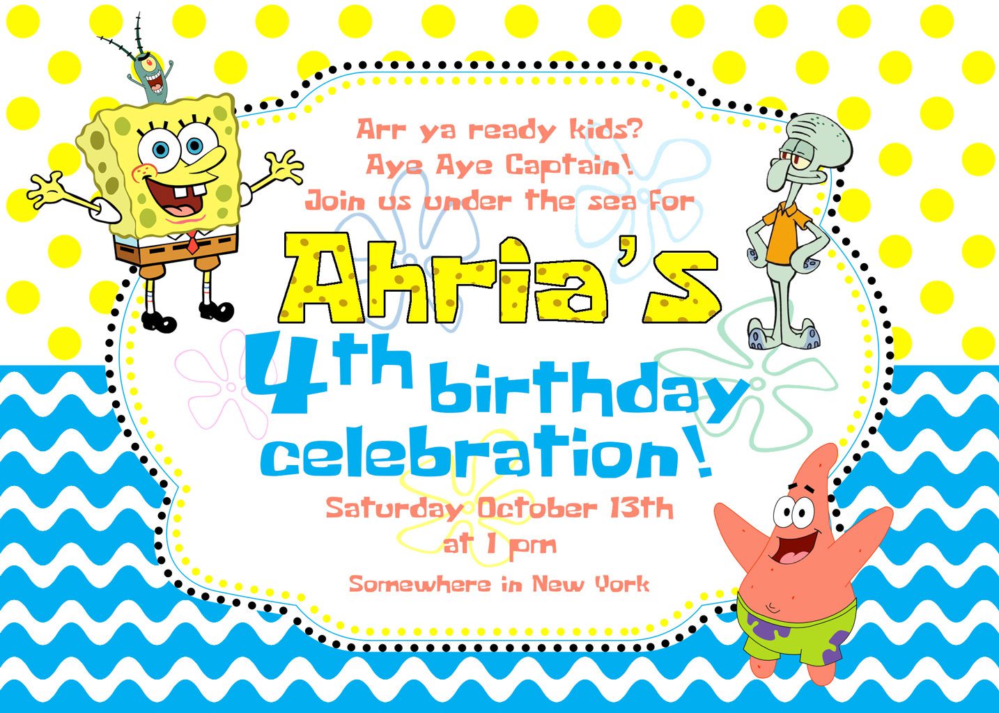 Spongebob Squarepants Birthday Party - Raising Hooks