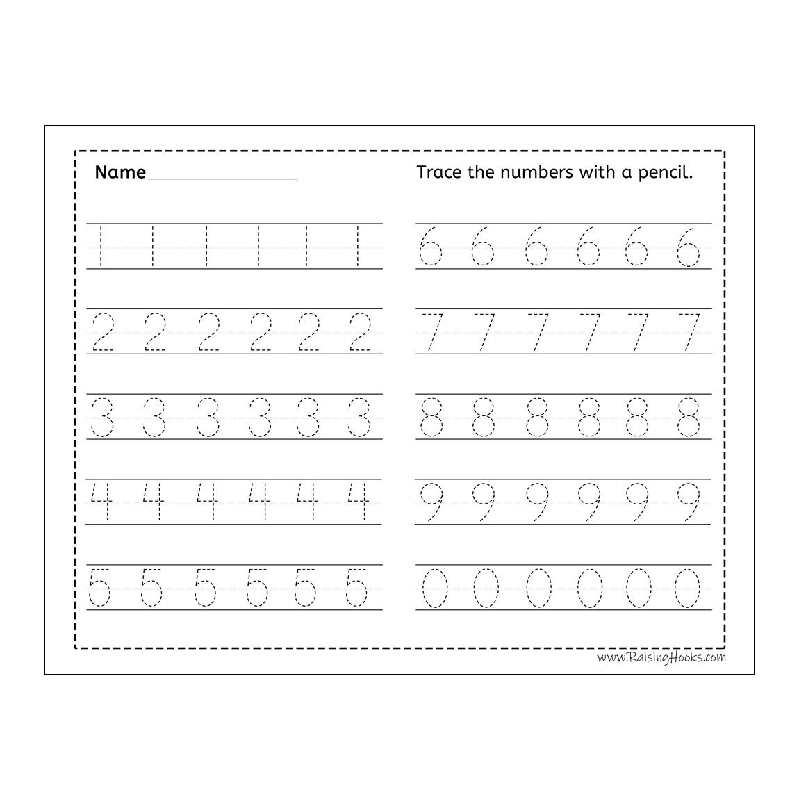 Tracing Numbers - Raising Hooks