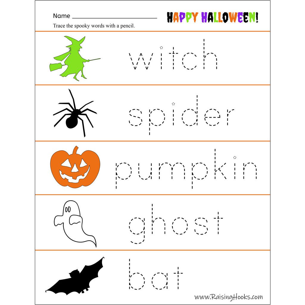 Halloween Tracing Worksheets Raising Hooks