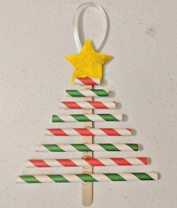 Paper Straw Tree Ornament - Raising Hooks