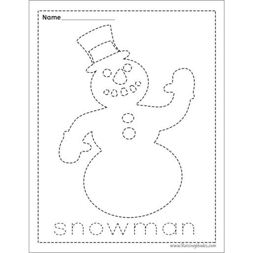 Christmas Tracing Worksheets - Raising Hooks