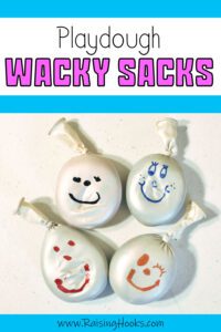 Playdough Wacky Sacks - Raising Hooks