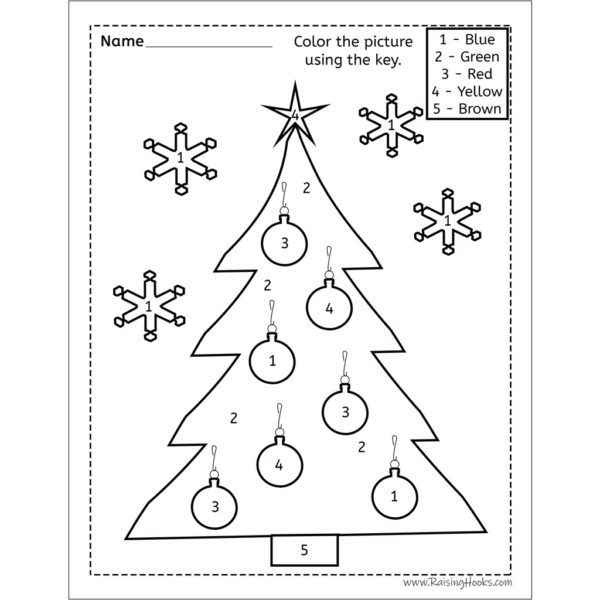 Color by Key Christmas Tree - Raising Hooks