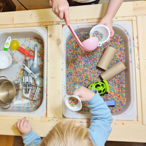 Rainbow Rice Sensory Activities - Raising Hooks