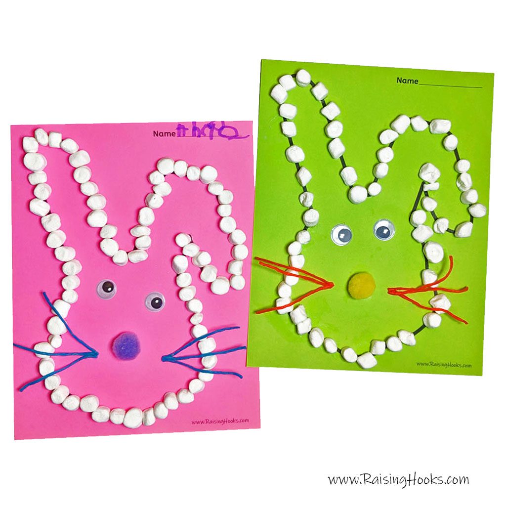 Marshmallow Easter Bunny - Raising Hooks