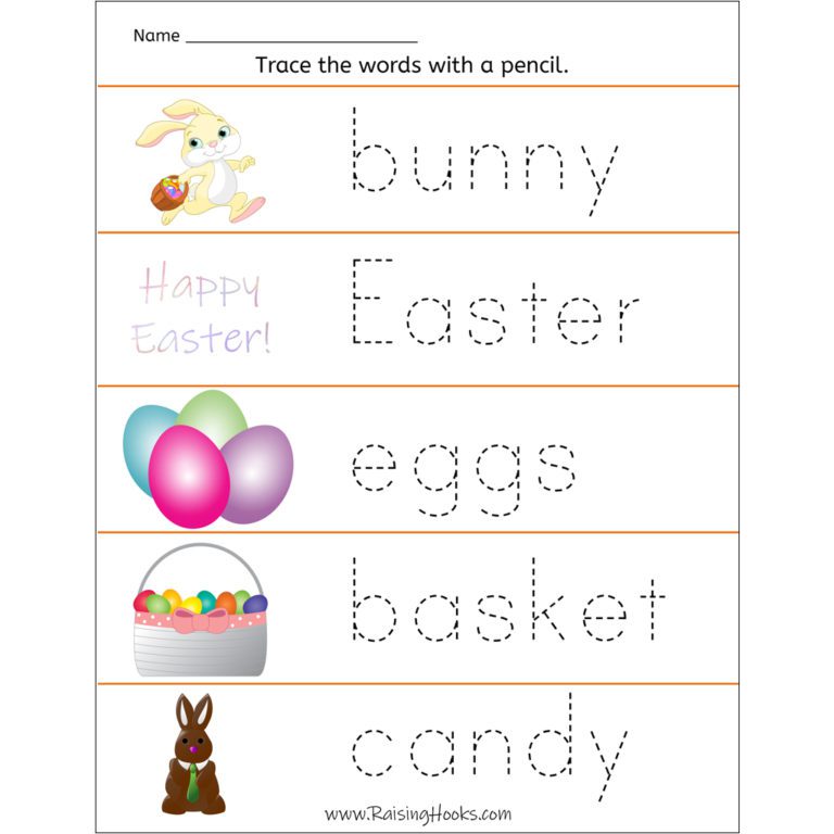 Tracing Easter Words - Raising Hooks