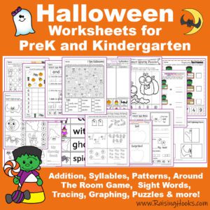 PreK-K Halloween Resource Pack - Raising Hooks