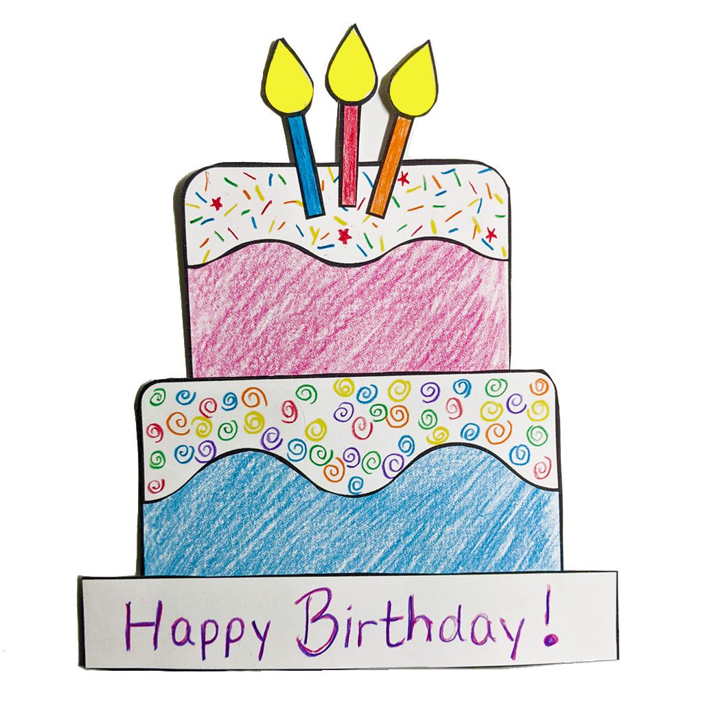 Birthday Cake Card Craft - Raising Hooks