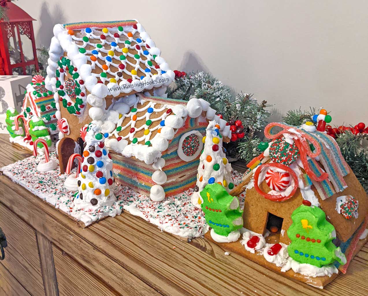 EASY 2 Story Gingerbread House & Template - Raising Hooks