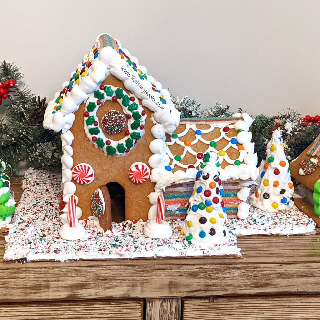 EASY 2 Story Gingerbread House & Template - Raising Hooks