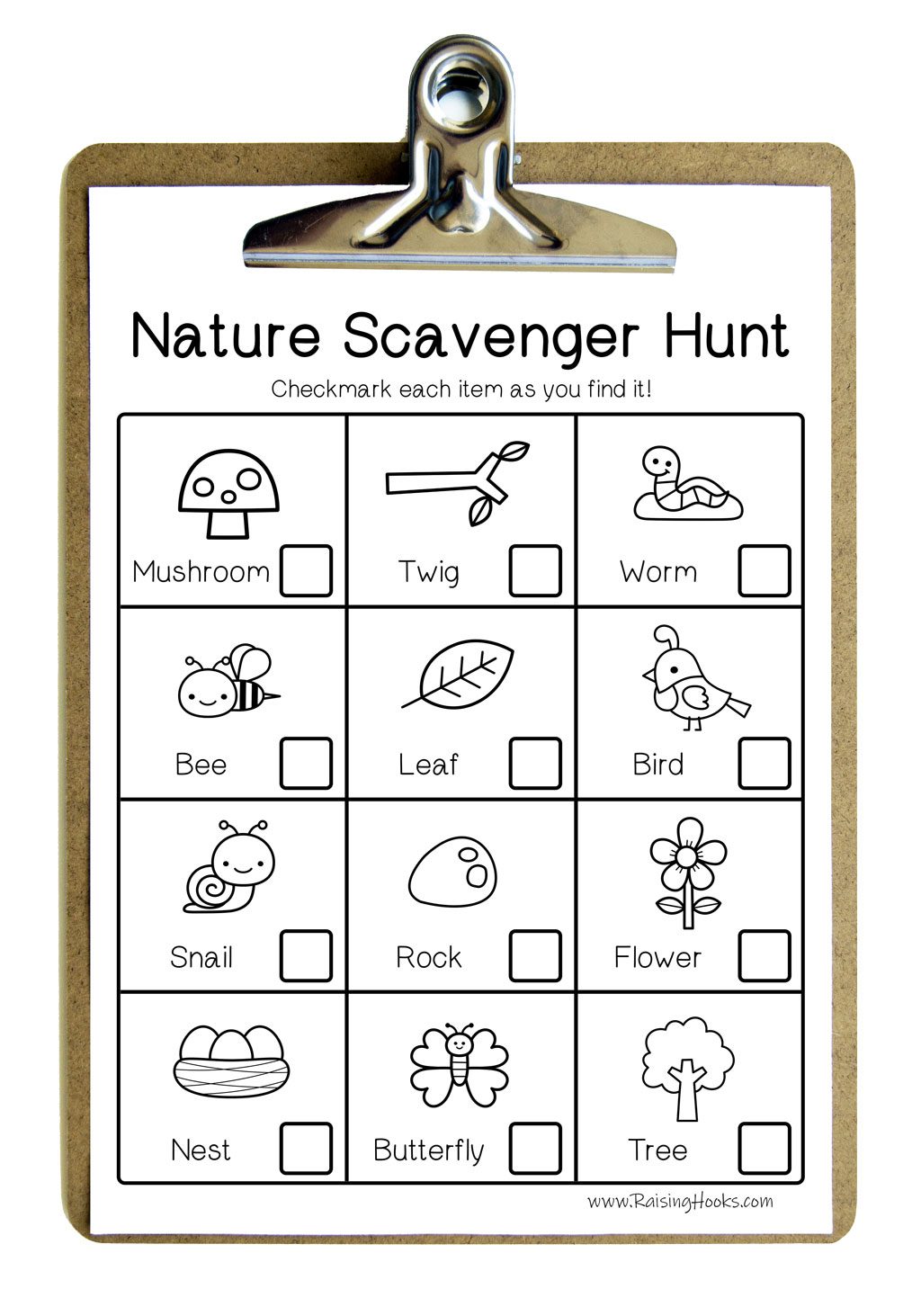 Fun and Free Nature Scavenger Hunts for Kids! - Raising Hooks